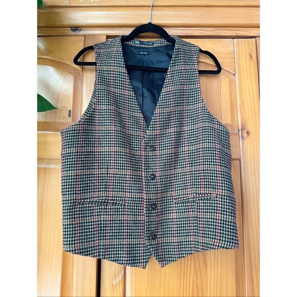 Zara Men’s Houndstooth Check Vest – Italian Fabric, Size L) - Picture 1 of 10